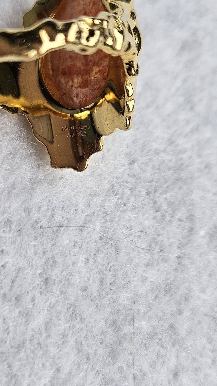 Ringe: belle bague argent plaqué or et pierre soleil – Gebraucht aus Lausanne von Angelite 2