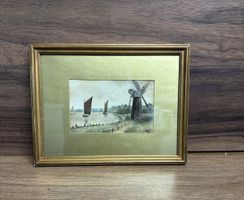 Bild mit Windmühle, perfekt für den Herbst
