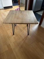 Tisch Holzplatte mit Metallbeinen rechteckig