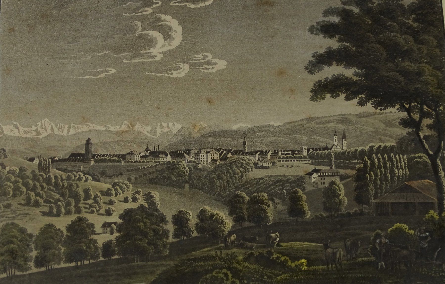 Incisioni: BERN, AQUATINTA UM 1830 – Usato da Grüningen venduto da Kartensammler 1