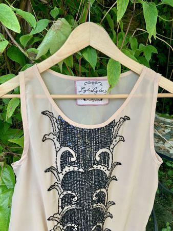 LylaLyla ✨Top, Beige mit Pailletten, Sommer-Must-Have!