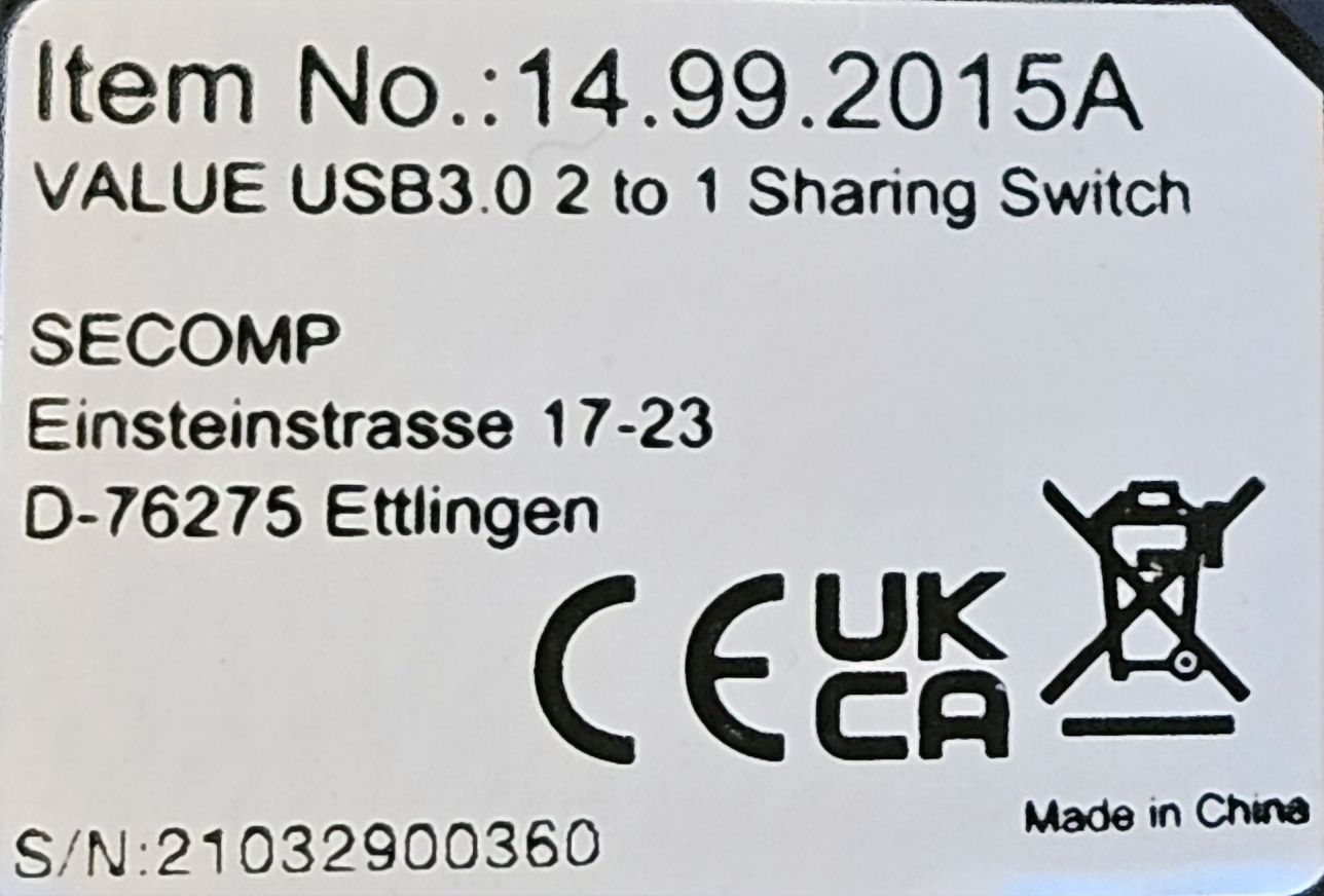 Unità & Adattatore: Neuwertiger USB 3.0 Switch 2 zu 1 – Usato da Wettingen venduto da Christianv 4