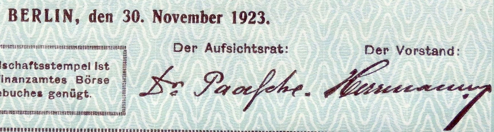 Documenti: Thüringer Uhrenfabrik E. Herrmann AG, Berlin - 1923 – Usato da Solothurn venduto da Sgasche 1