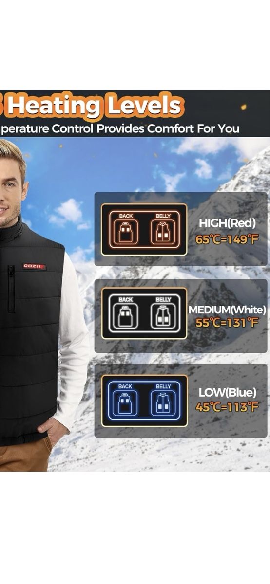 Gilet & Giacche: COZII USB Rechargeable Heated Vest – Nuovo e nell'imballaggio originale da Baden venduto da David_Baden 3