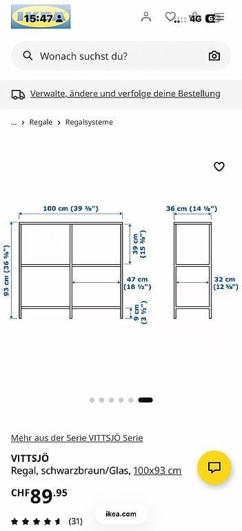 Ikea Scaffali: Ikea Regal Schwarzbraun mit Glas – Nuovo (secondo la descrizione) da Luzern venduto da ali_kk86 1