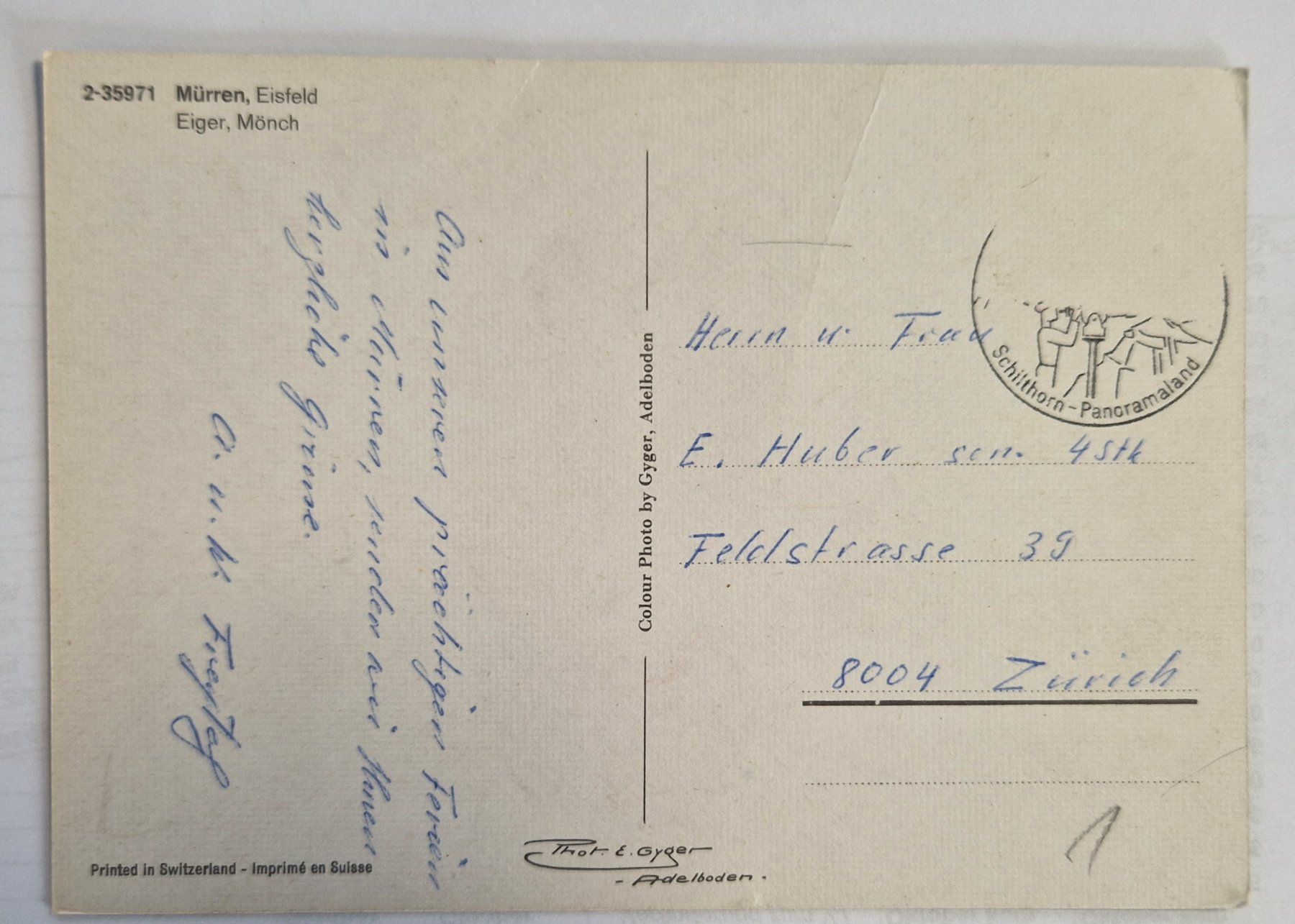 Cartoline postali: Mürren Eisfeld Eiger Mönch – Usato da Melchnau venduto da Arthurius 1