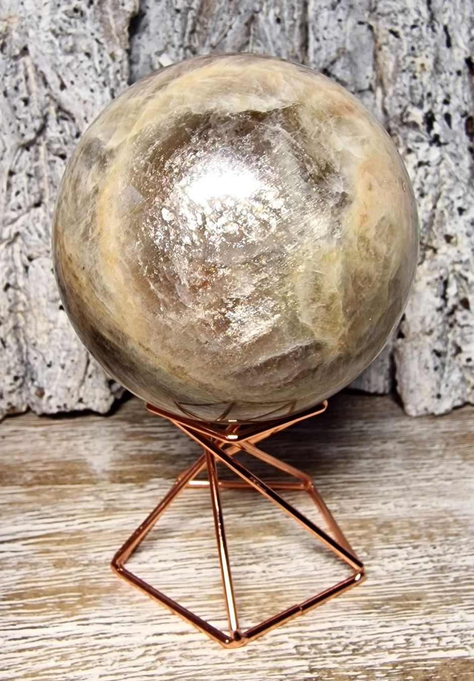 Minerali & Pietre curative: Mondstein Sonnenstein Mix Kugel 70mm 467g – Nuovo (secondo la descrizione) da Matzingen venduto da Shay_Crystalz 2