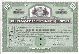 USA - THE PENNSYLVANIA RAILROAD CO. - 100 SHARES - DEZ. 1951