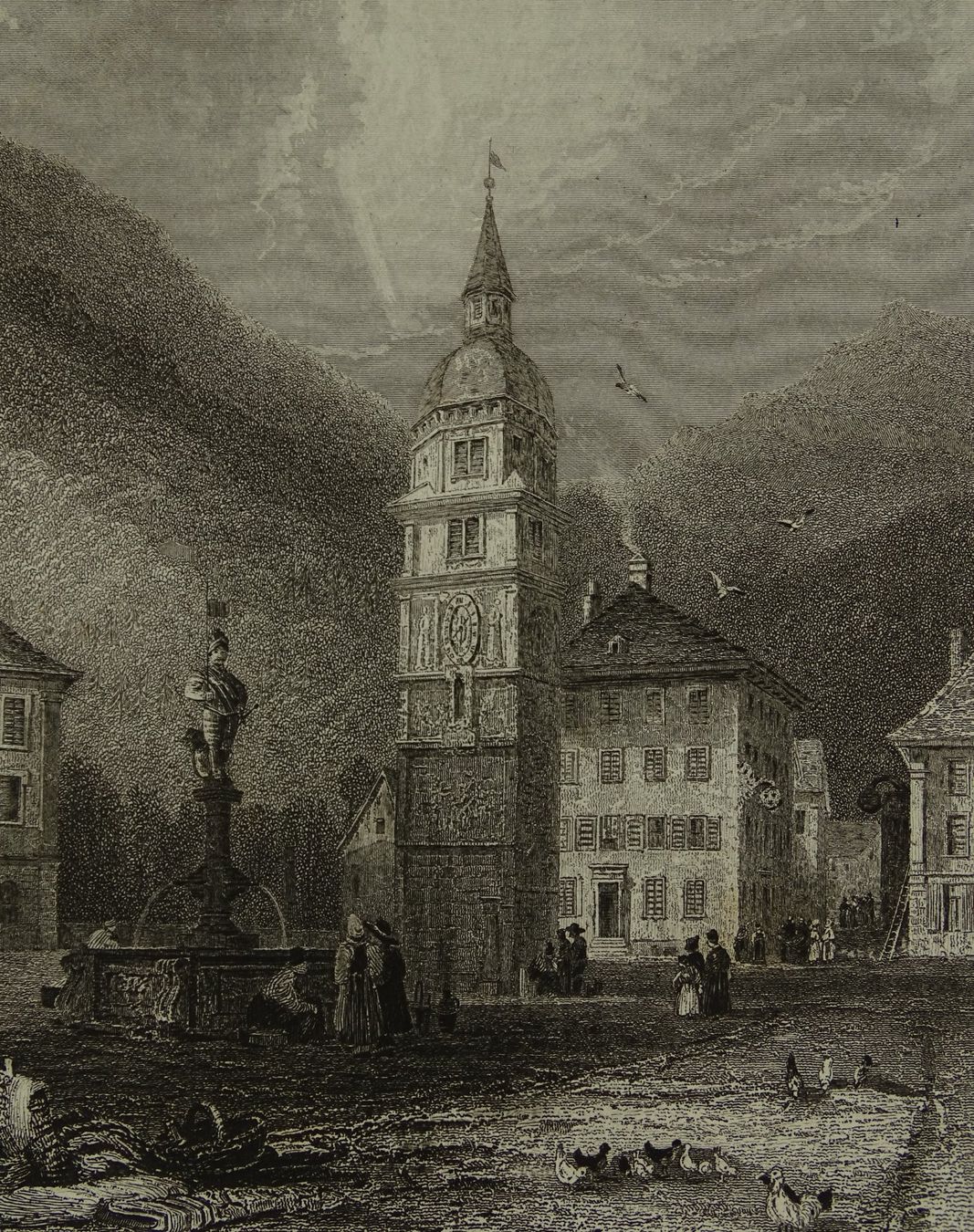 Stiche: ALTDORF, STAHLSTICH 1836/1838 – Gebraucht aus Grüningen von Kartensammler 2