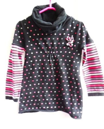 Gr. 116 langer Pulli mit Pünktli Baunwolle TERRE DE MARINS