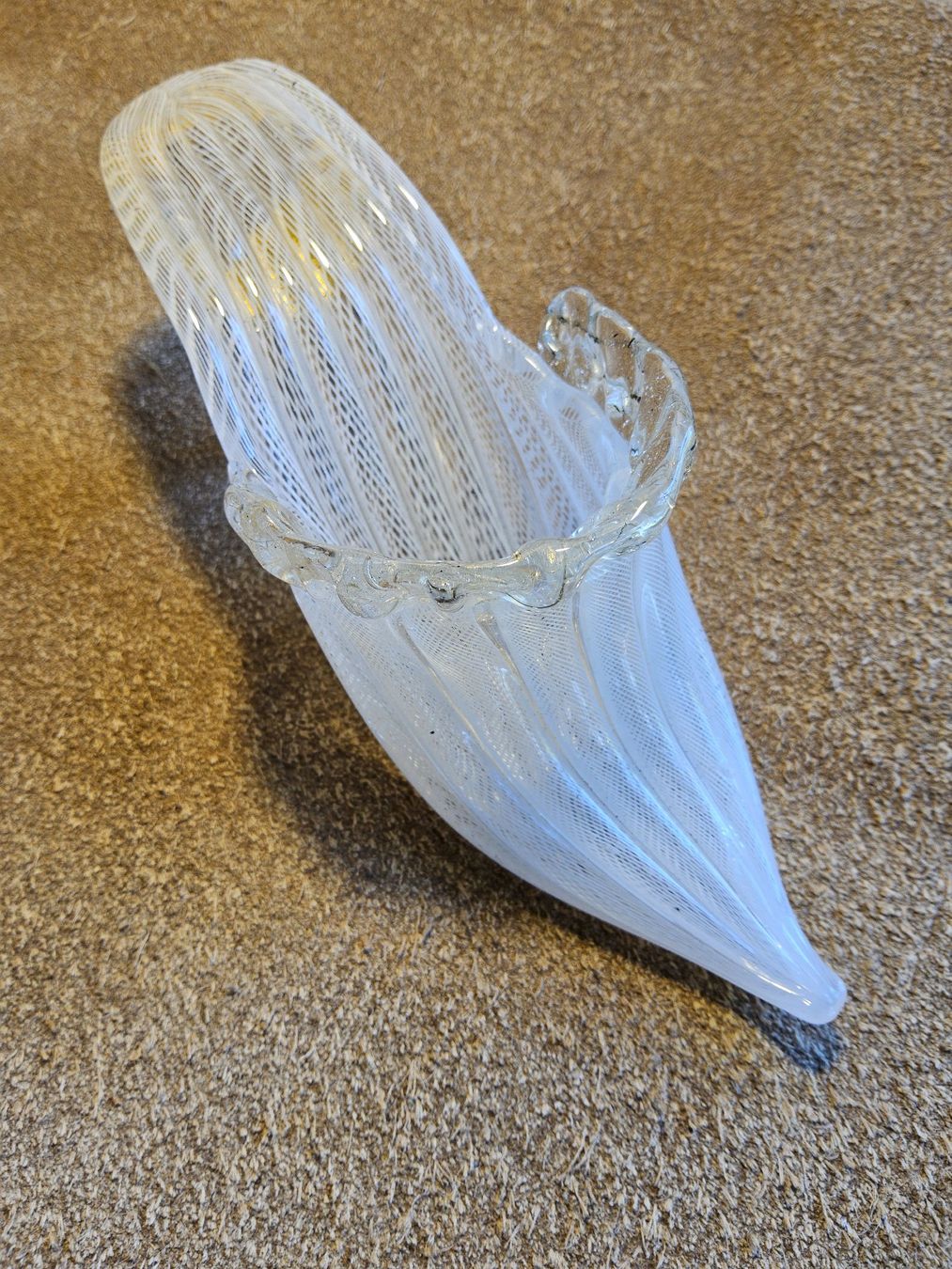 Murano Bicchieri: Murano Glas Schuh Latticino Aventurin – Usato da Zürich venduto da SciTec