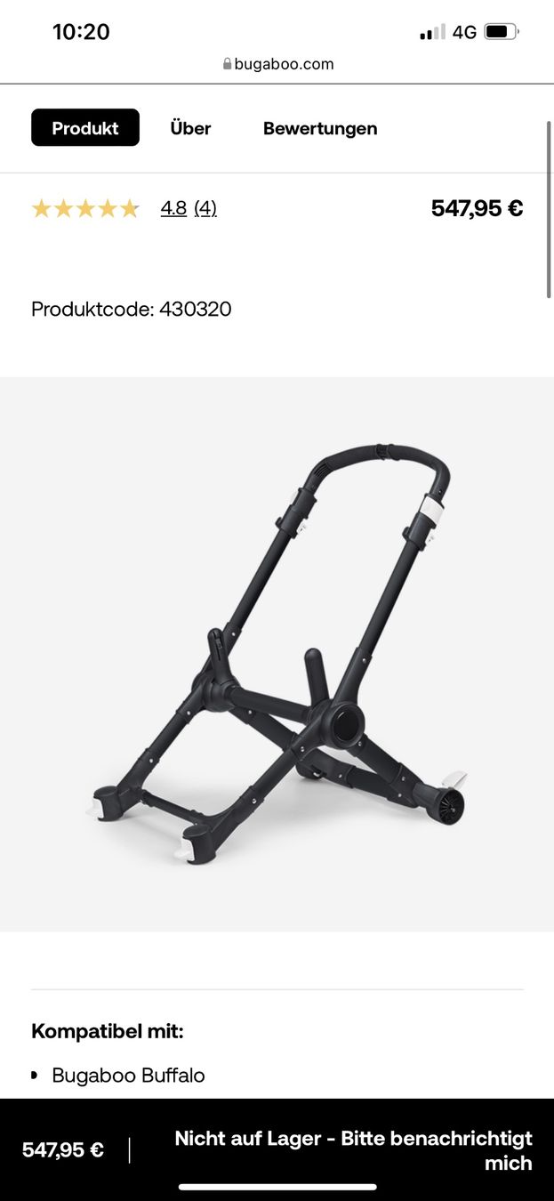 Bugaboo Carrozzine: Neues Bugaboo Buffalo Gestell – Nuovo e nell'imballaggio originale da Thayngen venduto da Lovely_Family