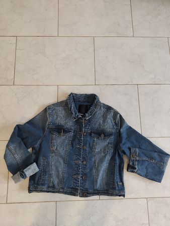 Coole Jeansjacke mit Nieten, Marke "NO NAME", Grösse M/L