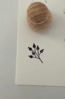 Rubber stamp with berry branch design