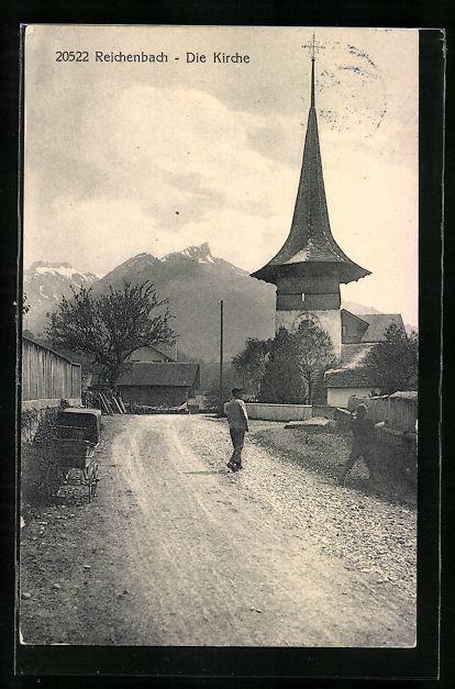 Cartoline postali: AK Reichenbach, Ansicht der Kirche, 1915 – Usato da Berlin venduto da bartko-reher
