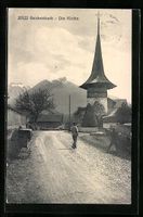 AK Reichenbach, Ansicht der Kirche, 1915