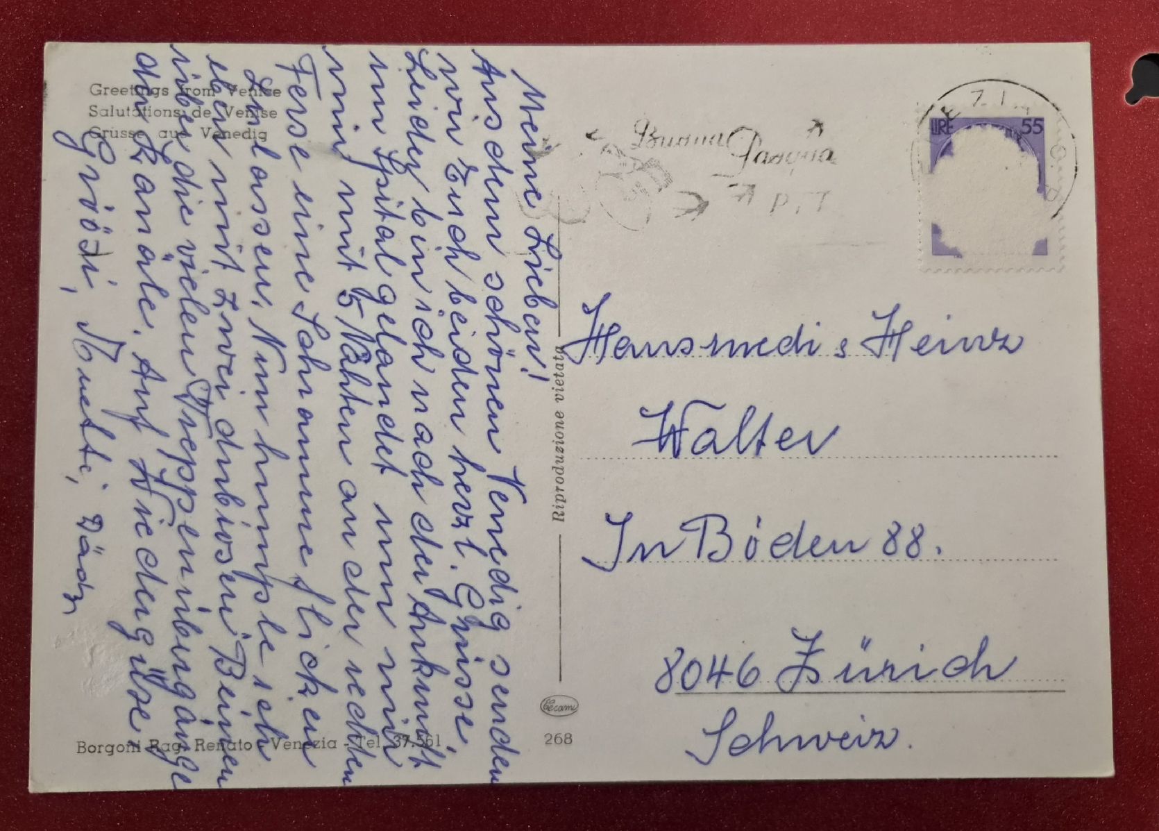 Cartoline postali: Venedig Italien alt – Usato da Melchnau venduto da Fishel 1