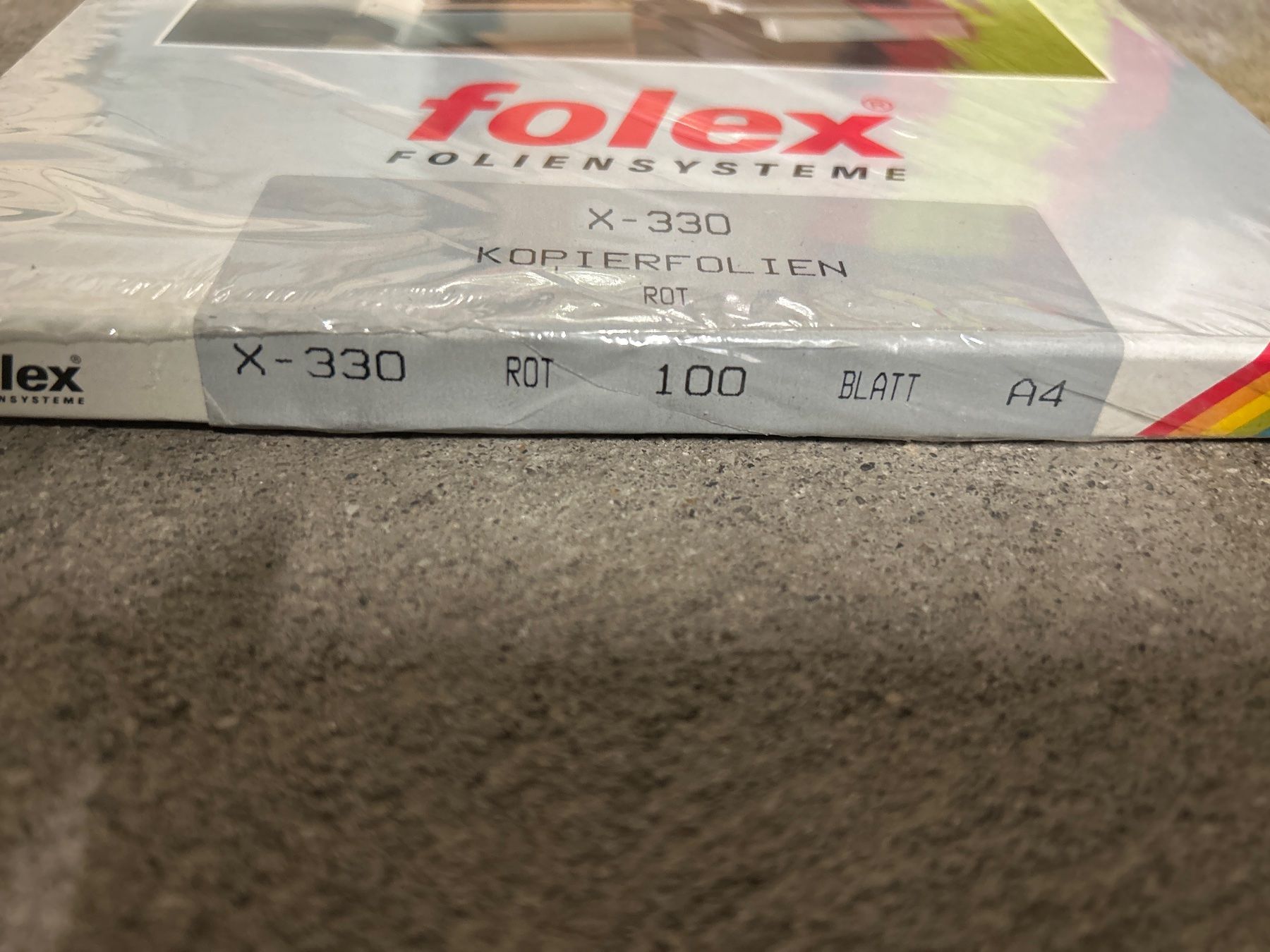 Fogli trasparenti: Folex Kopierfolien X-330 Rot NEU – Nuovo e nell'imballaggio originale da Regensdorf venduto da Spyke55 1