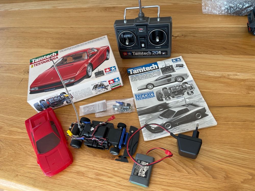 vintage tamiya tamtech ferrari 1/14 neuve complète sans boite avec radio