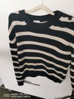 Gestreifter Pullover, Gr M, schwarz/offwhite, NEUWERTIG
