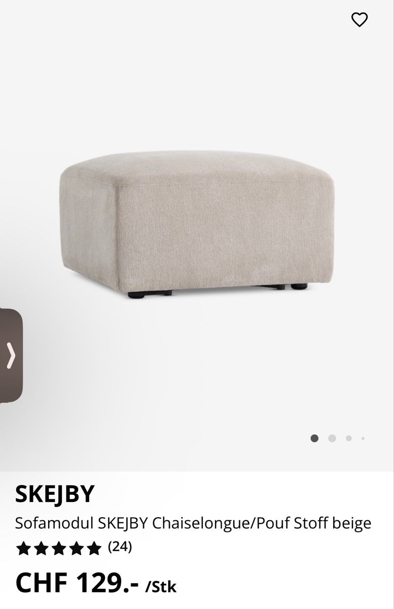 Jysk Divani: 2 x 3er Modular Sofa SKEJBY mit Hocker – Nuovo (secondo la descrizione) da Mühlau venduto da kvn_8cmk 3