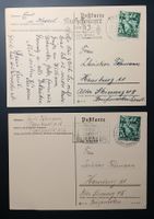 DEUTSCHES REICH, 2 POSTKARTEN NACH HAMBURG 1938