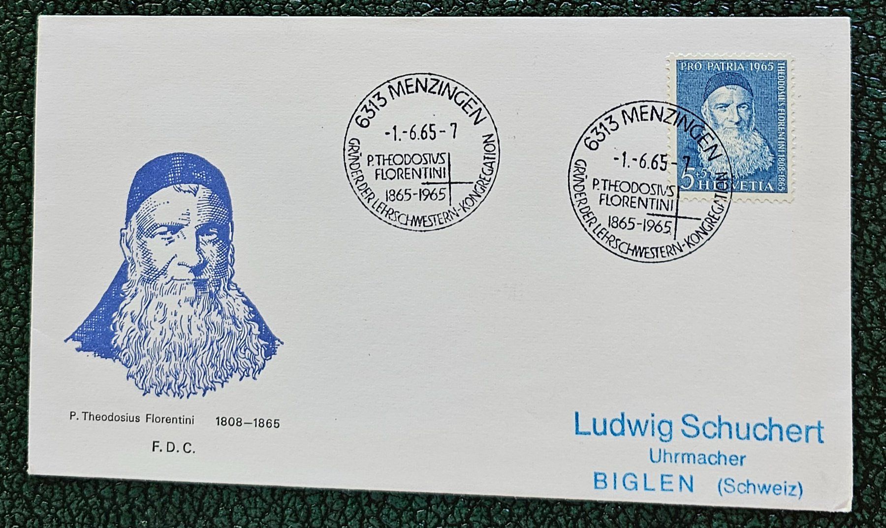 Tous les timbres: FDC P.Theodosius Florentini, 1965 – Neuf (Voir description) à Les Valettes par Nuba1