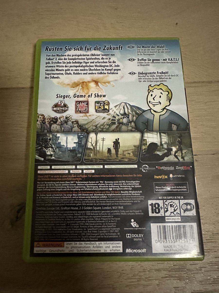 Microsoft Giochi: Fallout 3 Xbox 360 Spiel Game Jeu – Usato da Egg b. Zürich venduto da oli_9gsq 1