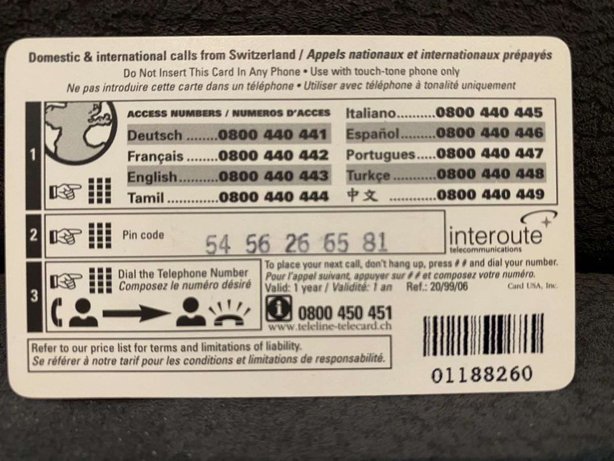 Cartes de téléphone: Teleline – D'occasion à Lausanne par babacard10 1