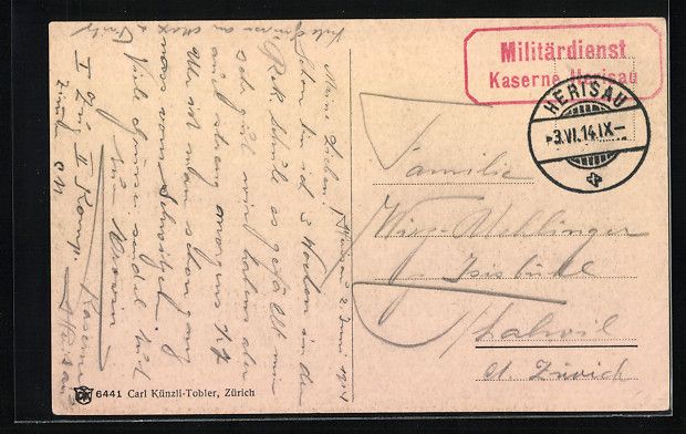 Cartoline postali: AK Herisau, Totalansicht mit Säntis – Usato da Berlin venduto da bartko-reher 1
