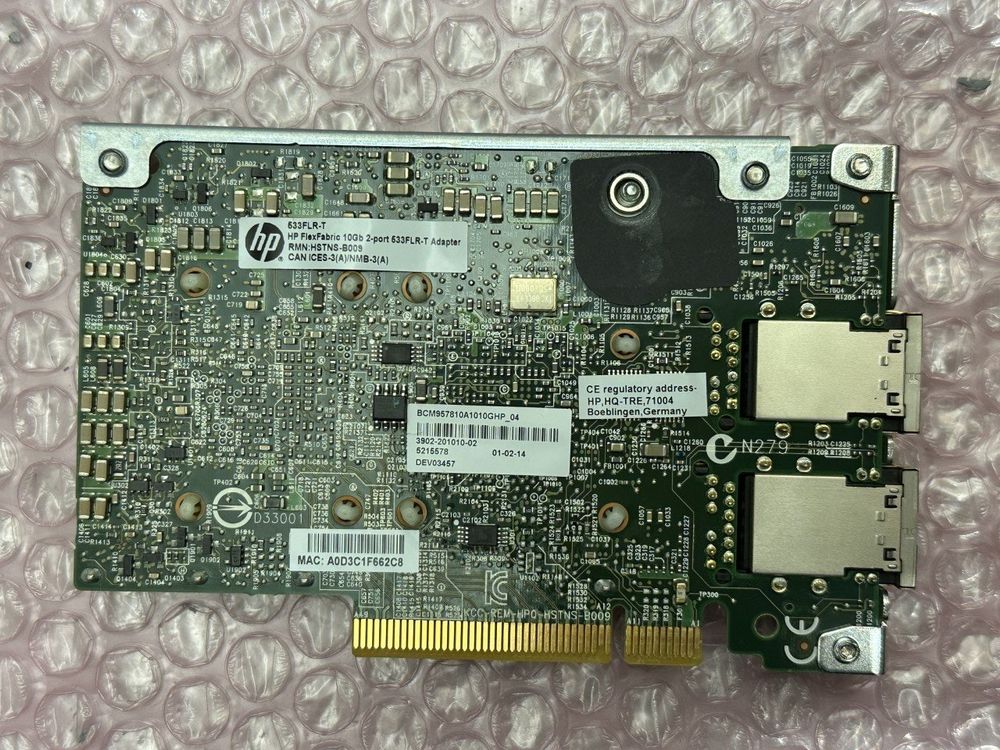 700757-001 HP FLEXFABRIC 533FLR-T 10GB DUAL PORT PCI-E 2.0 X8 - Foto 6