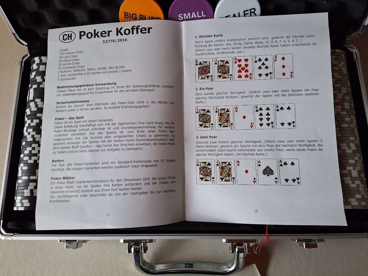 Spiele: Poker Set inkl. Lehrbuch – Gebraucht aus Alpnach Dorf von MZ001 2
