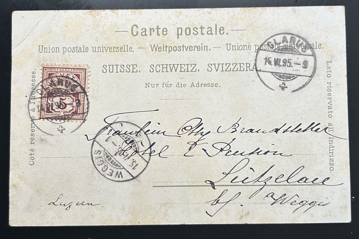 Cartoline postali: Gruss aus Glarus Litho  – Usato da Horw venduto da Tellbub 1