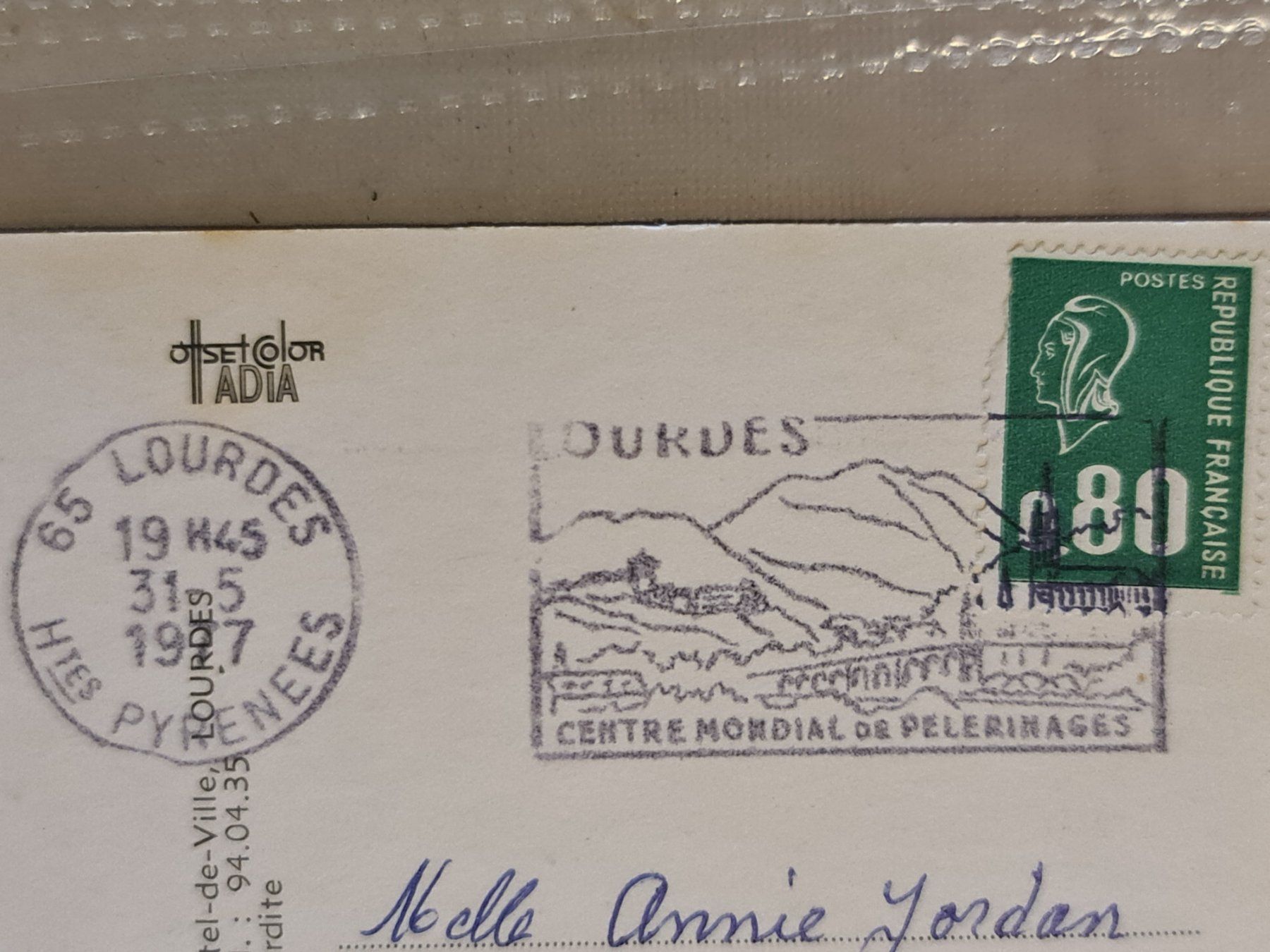 Cartoline postali: Alte Ansichtskarte Lourdes, Grotte, 1977 – Usato da Dintikon venduto da Vexi 1