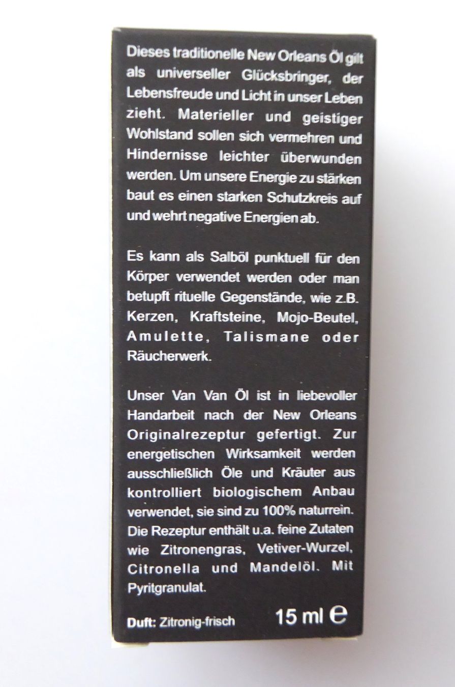 Altro in Massaggi: Bibel-/Ritualöl - Van Van – Nuovo e nell'imballaggio originale da Mauren venduto da Yeelen 1