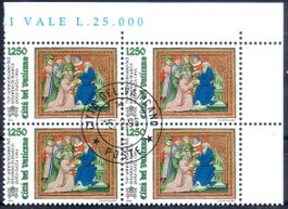 VATIKAN 700 ANNIVERSARIO DI MARCO POLO 4ERBLOCK GEST. - LI07