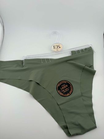 Olive Grüne Nahtlose Damen Slips XL - Neu
