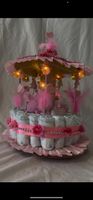 Windeltorte Karussell Rosa/Pink Mädchen Babyparty Geschenk