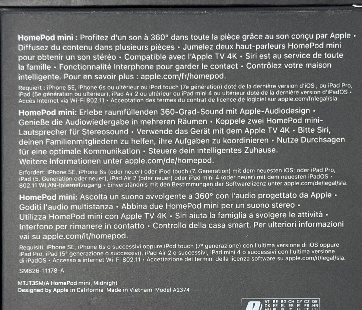 Apple Lautsprecher: Apple HomePod mini Midnight – Gebraucht aus Goldau von vcore 2