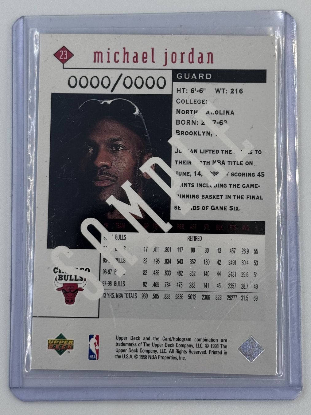 Nba Carte collezionabili: NBA Michael Jordan 1998 Upper Deck Black Diamond #23 Bulls – Nuovo (secondo la descrizione) da Jegenstorf venduto da plataOplomo 1