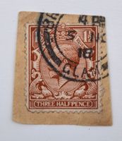 Briefmarke GB King Edward mit Stempel 1918