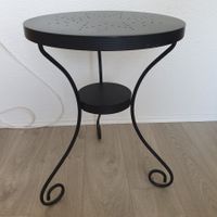 Beistelltisch 🌸 Gartentisch Metall schwarz