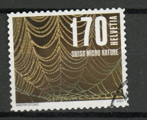 Tutti i francobolli: 2024  Freimarken "Naturmuster" / Spinnennetz – Usato da Schaffhausen venduto da poststamp