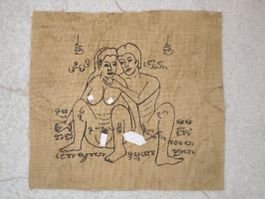 Thai Pha Yant "In Koo" Amulett Stofftuch (Nr.015)