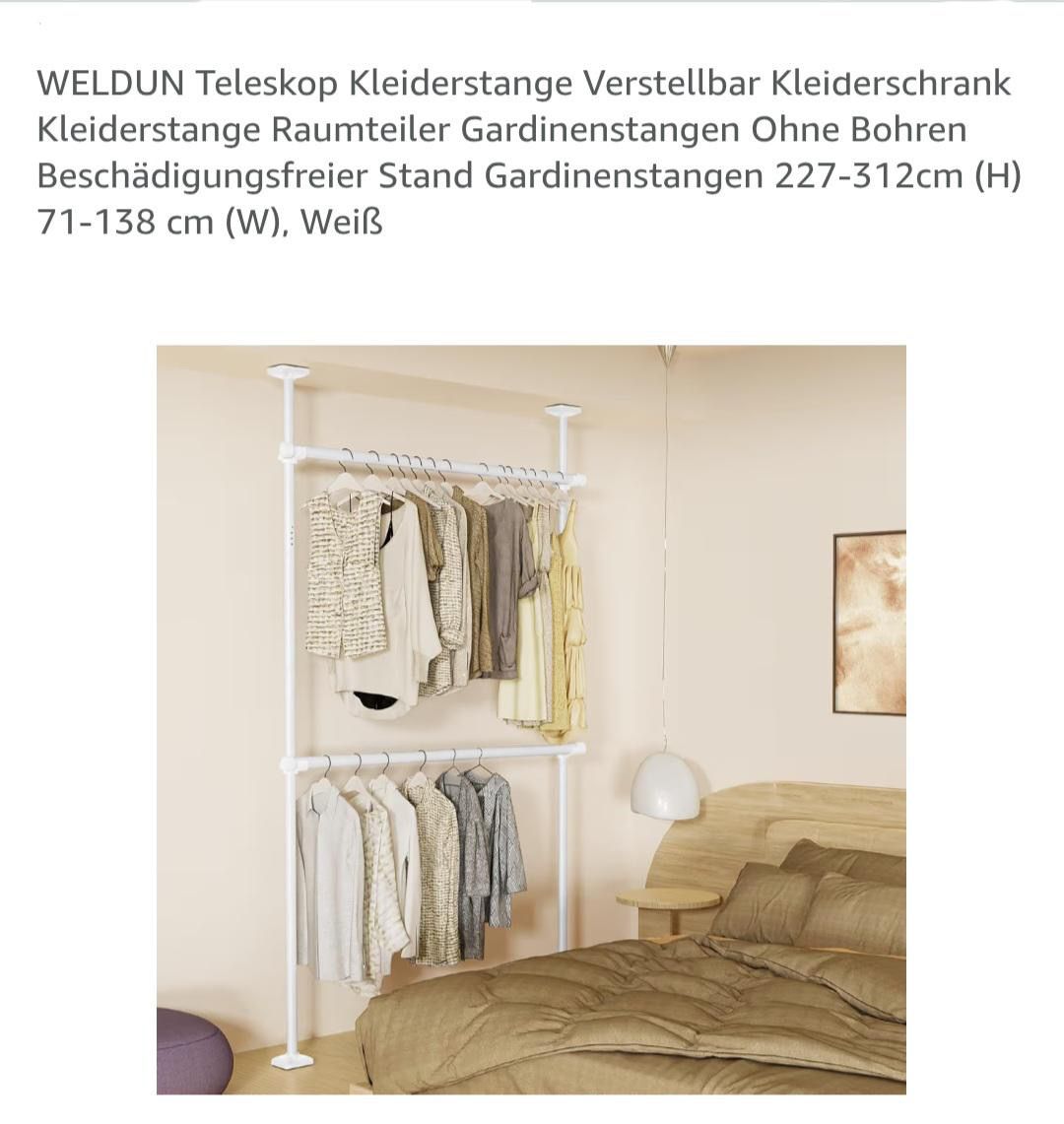 Guardaroba: Teleskop Kleiderstange – Nuovo (secondo la descrizione) da Jona venduto da Mia94 1