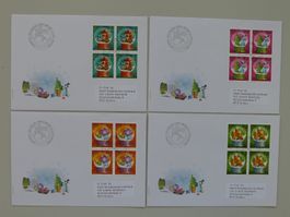 2015, VIER Briefe Weihnachten mit Nr.1571-1574, sehr sauber.
