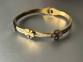 Elegantes Damenarmband – Goldfarben mit Kleeblatt