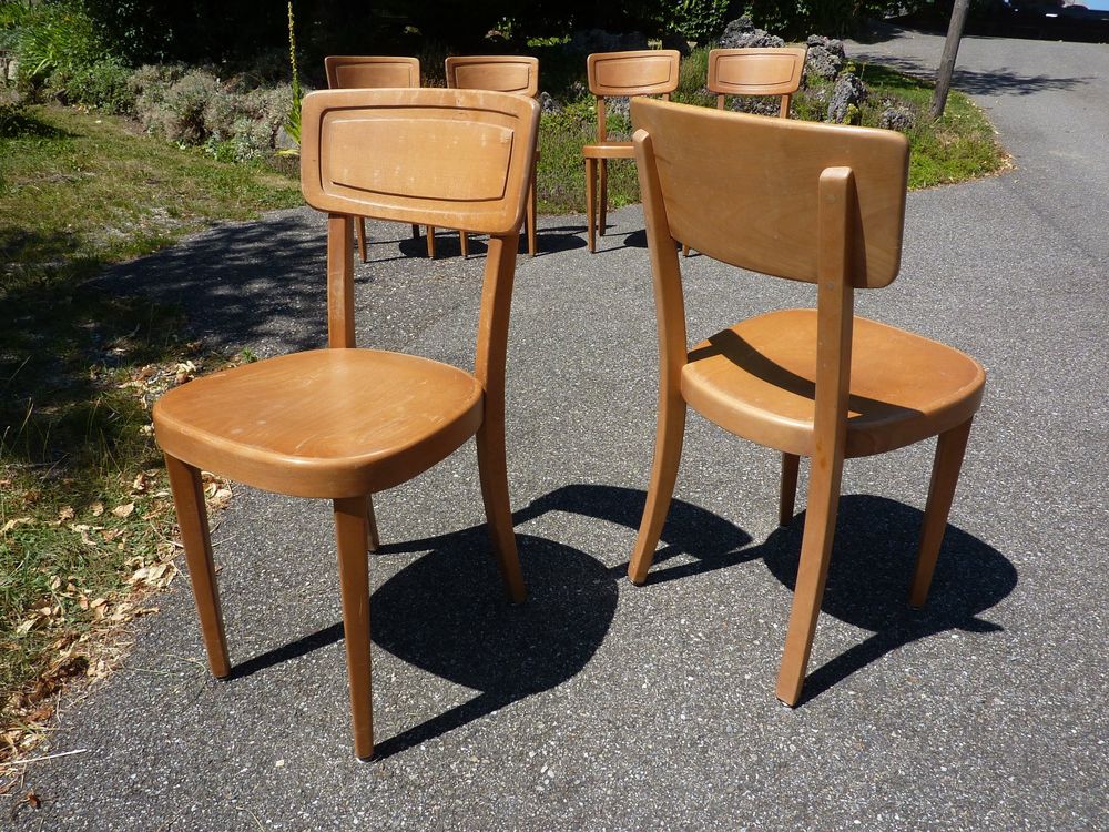 6 Stühle Beizenstühle Holzstühle Gastrostühle Keusch Tisch 2