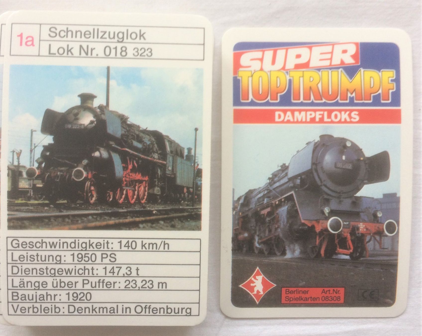 Giochi: Quartett - DAMPFLOKS - Berliner Spielkarten – Usato da Schaffhausen venduto da durruti 1