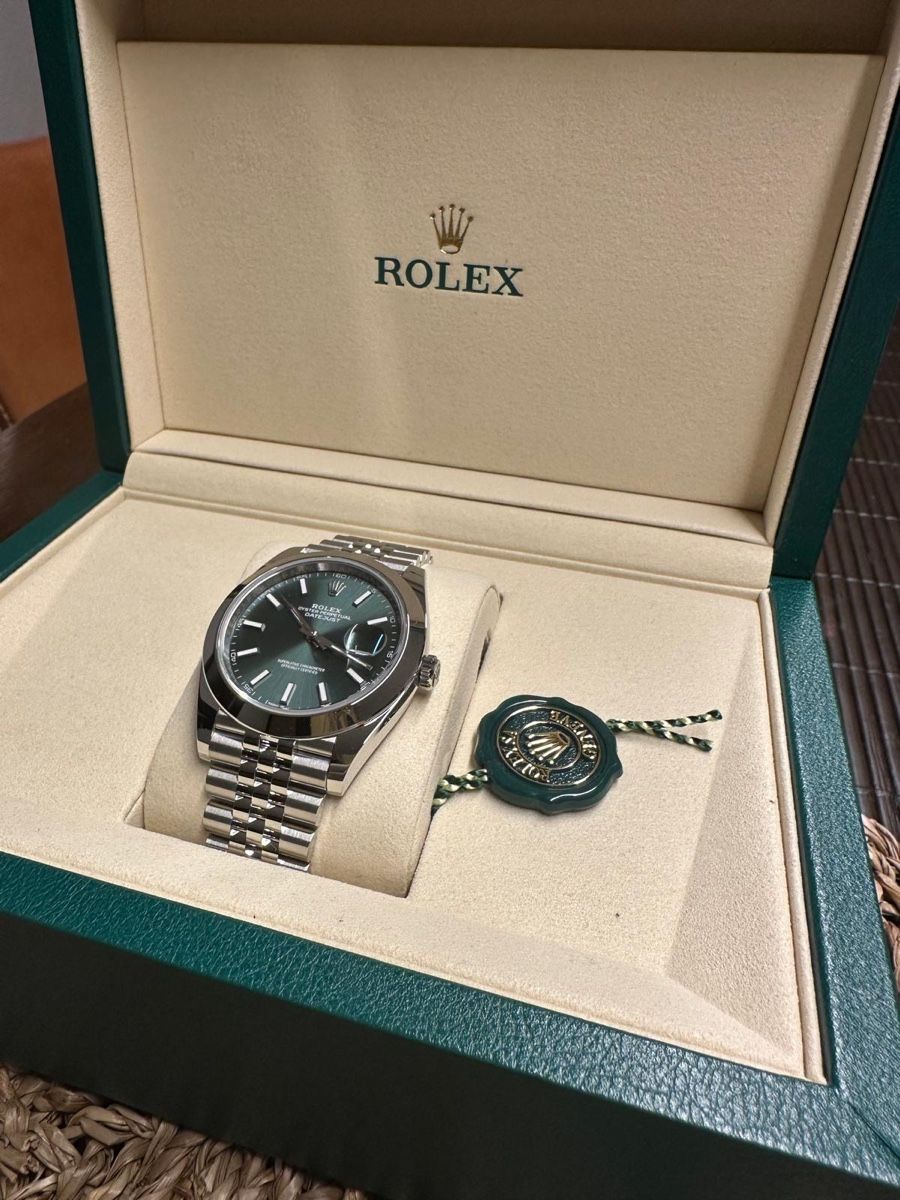 Rolex Orologi: NEU! Rolex Datejust Mint Green FULL SET 2026 – Nuovo e nell'imballaggio originale da Rheinfelden venduto da M4RK0 2